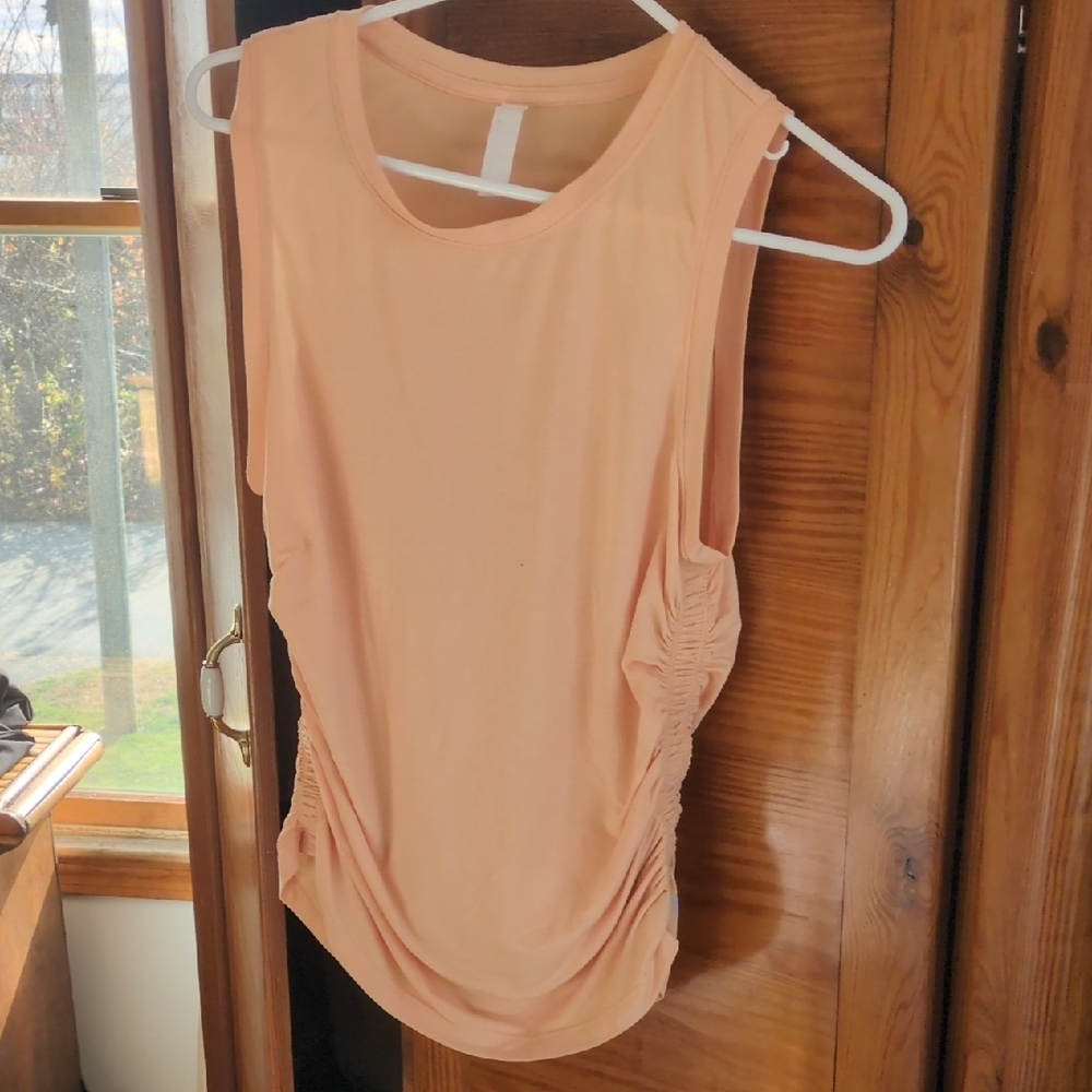 Zella Apricot Ruched Tank Top